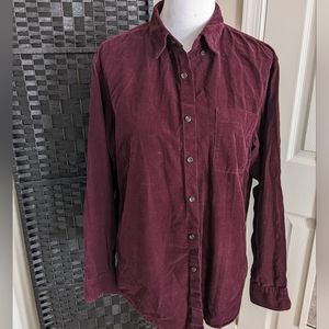 Uniqlo Burgundy Corduroy Button-Down, L